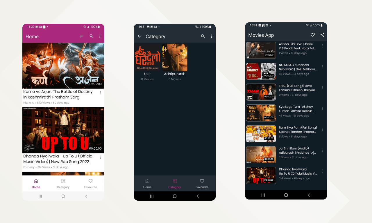 Movies App | Youtube similar