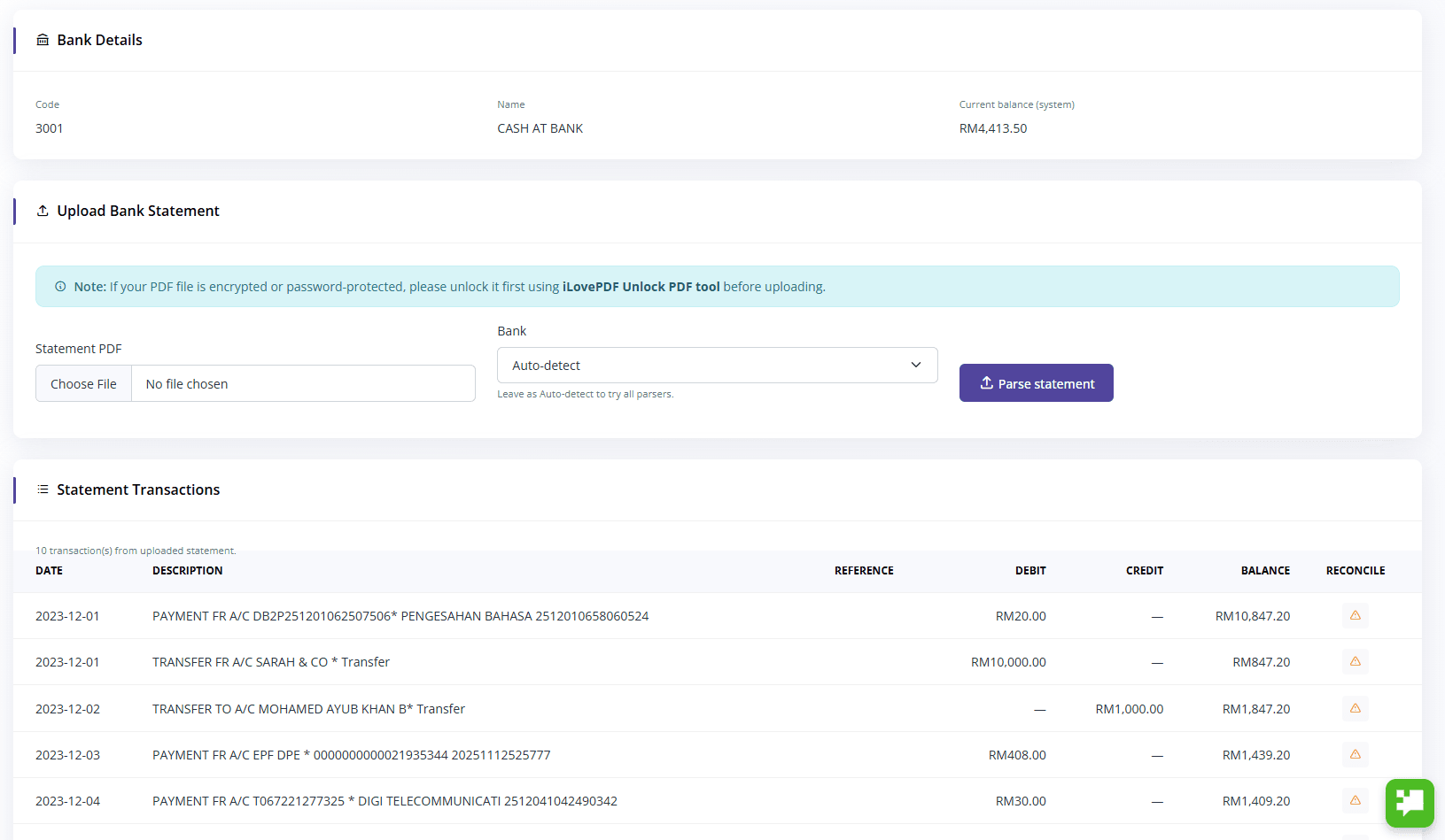 SenangAkaun AI Recon screenshot 2